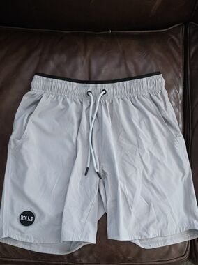 Light Gray Drawstring Shorts with Elastic Waist SZ Medium